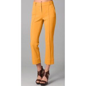 NWOT Diane Von Furstenberg mango twill Dixy cropped capri pants, 2/4